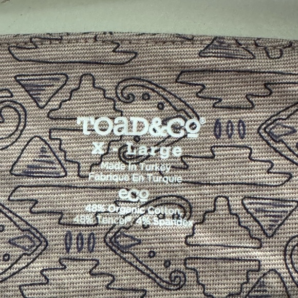 Toad & Co Rosemarie Dress XL Gray and Navy print - Picture 7 of 9